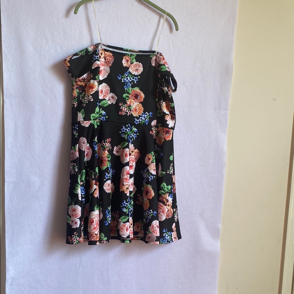 No Boundaries Black Floral Dress